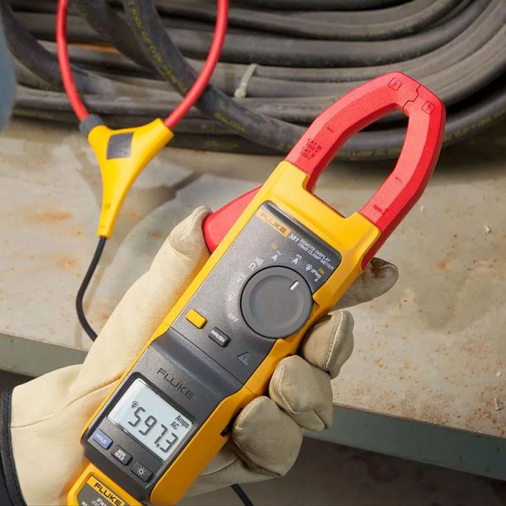 FLUKE 1000V Remote Display True RMS AC DC Clamp Meter w. Iflex FLU381