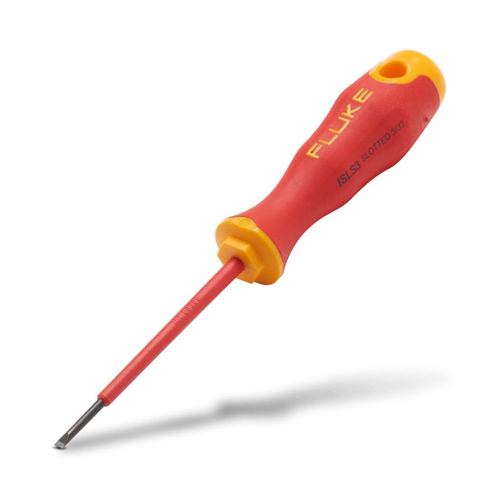 FLUKE 2.5mm x 75mm 1000v 3 32 blade Insulated Slotted Screwdriver FLUISLS3