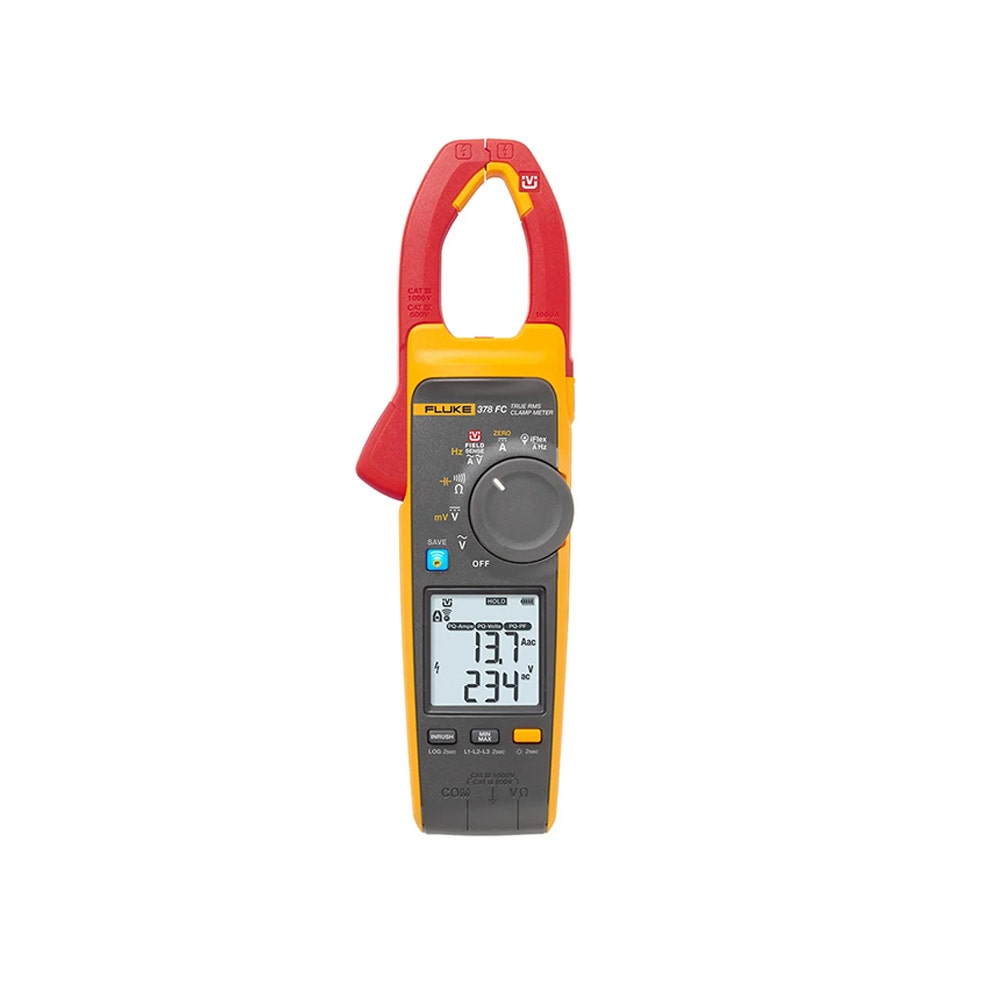 FLUKE Non-Contact Voltage True-RMS AC DC Clamp Meter w PQI and iFlex FLU378FC