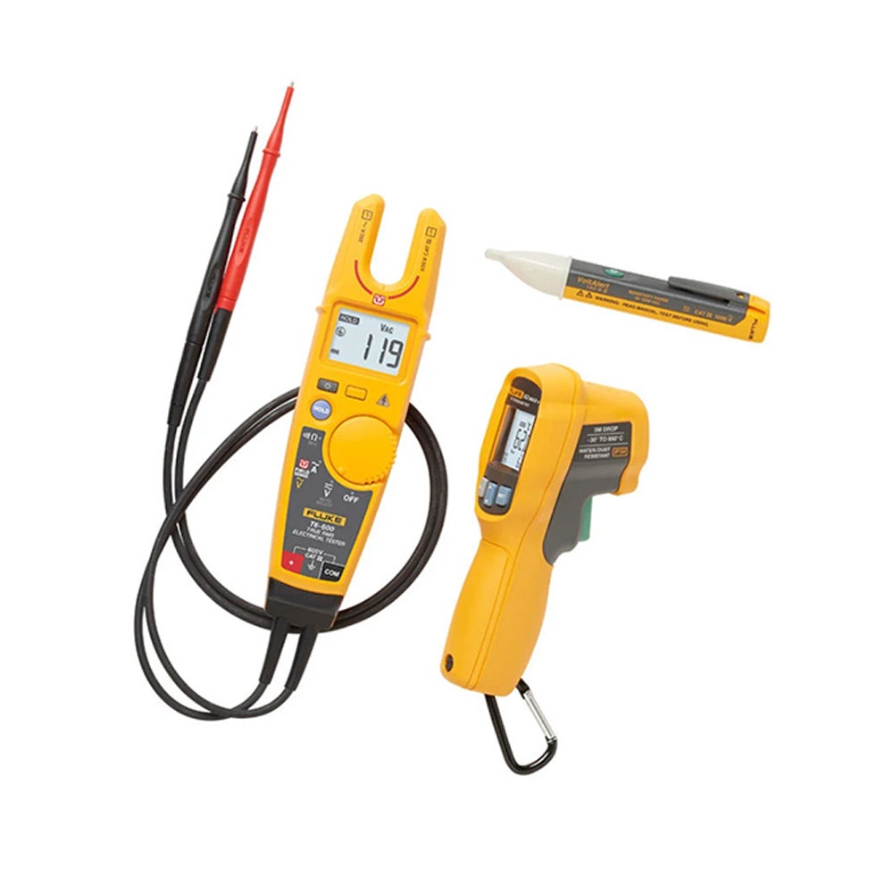 FLUKE Thermometer, Electrical Tester and Voltage Detector Kit FLUT6-600 62 1ACKIT