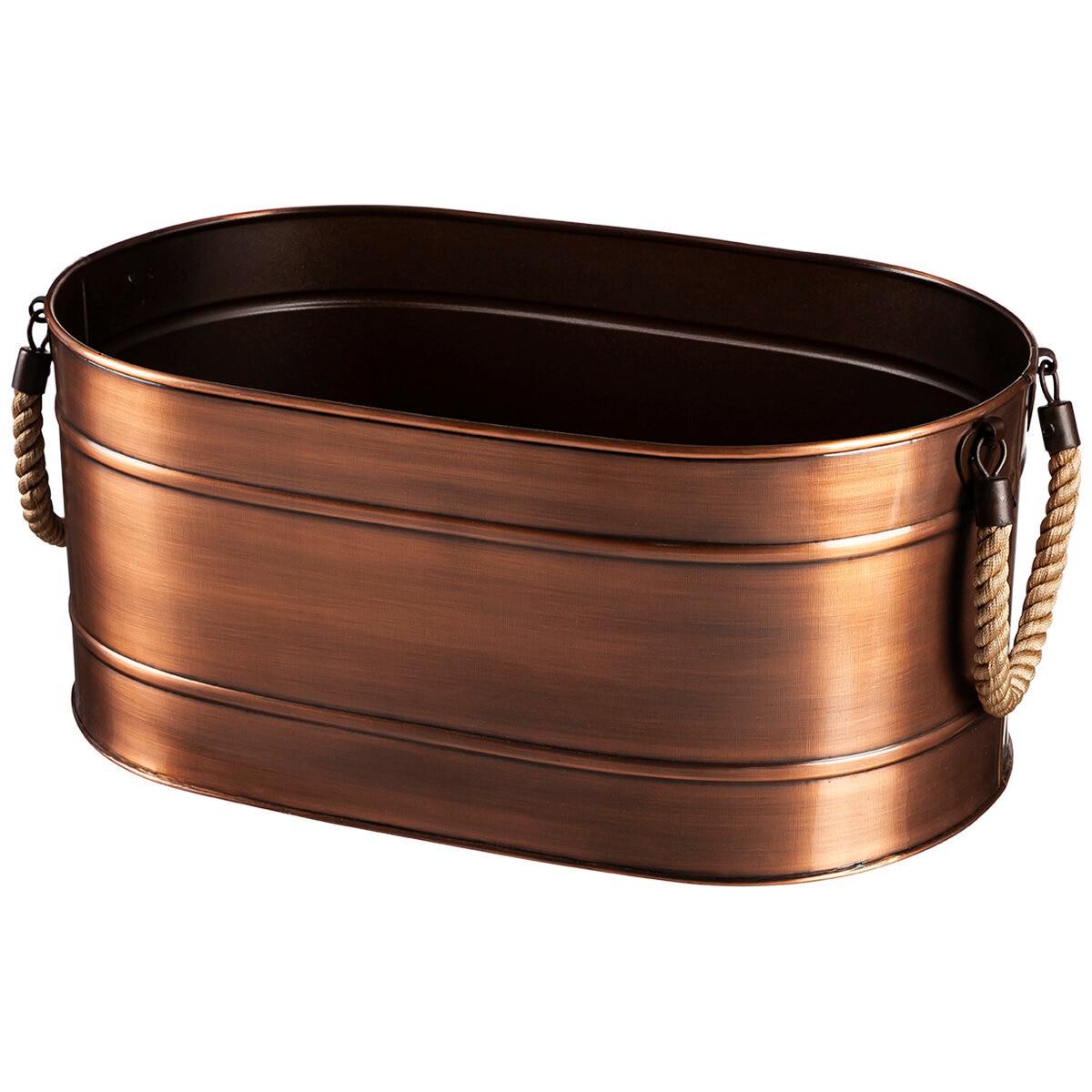 Farmhouse Galvanised Oval Bins 2 Pack