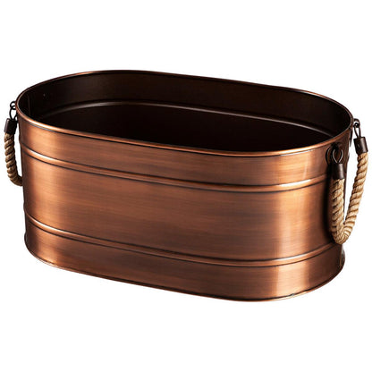 Farmhouse Galvanised Oval Bins 2 Pack