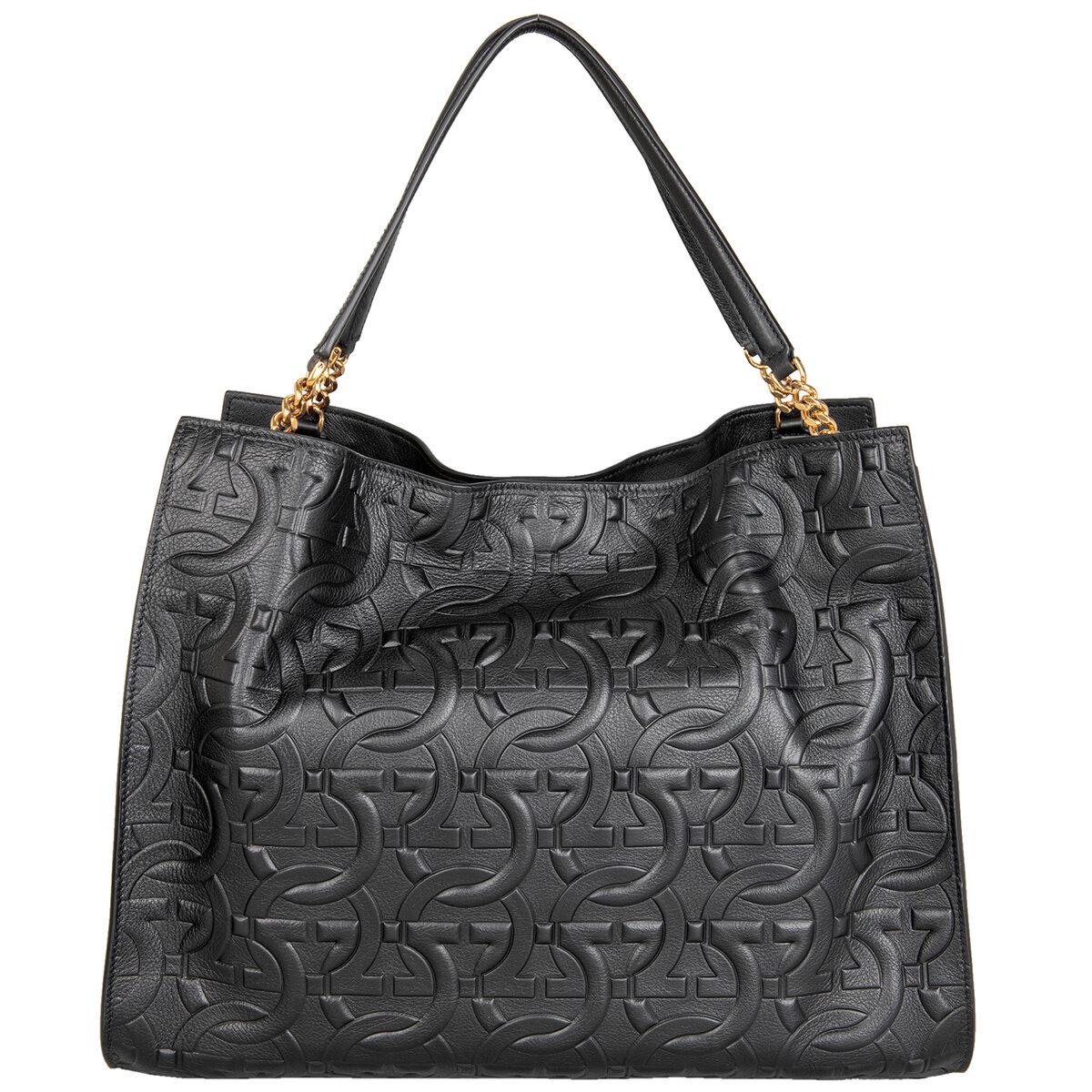 Ferragamo Trifolio Tote Bag Black