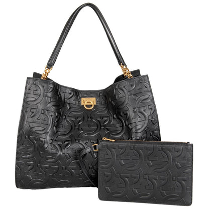 Ferragamo Trifolio Tote Bag Black