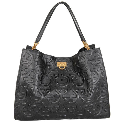 Ferragamo Trifolio Tote Bag Black