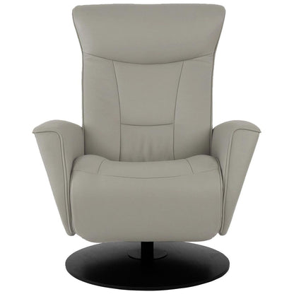 Fjords By Moran Oskar Medium Motorised Relaxer Leather Chair Black/ShadGrey