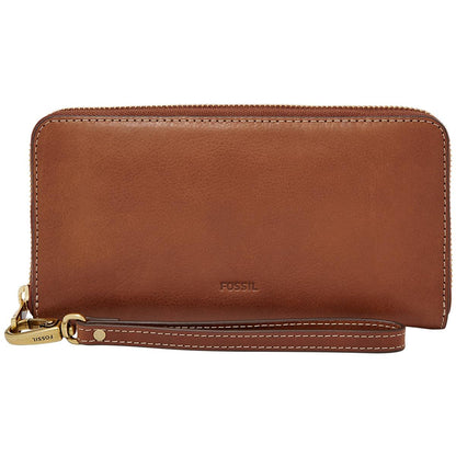 Fossil Women's Emma Large Zip Clutch Brown