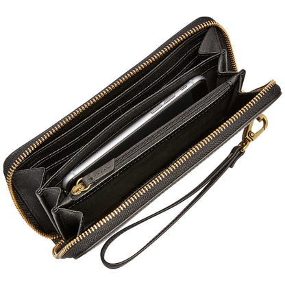 Fossil Women's Emma Large Zip Clutch Black