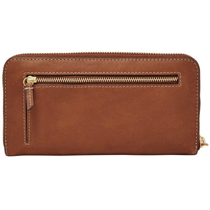 Fossil Women's Emma Large Zip Clutch Brown