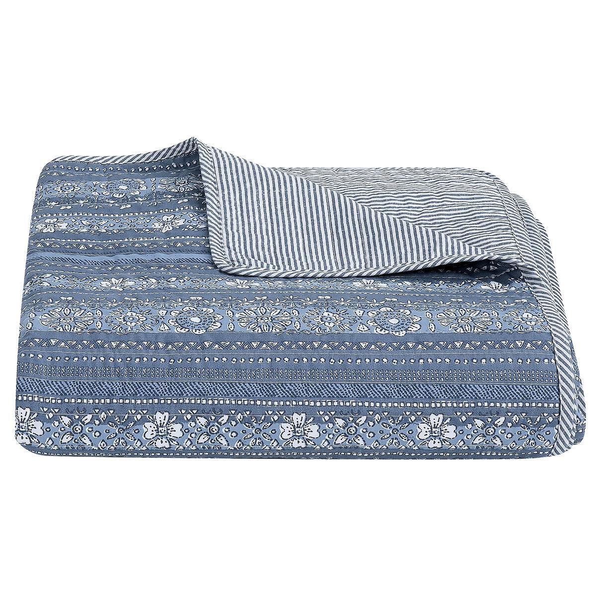 Fraiche Maison Microfibre Quilt Queen Anika Stripe