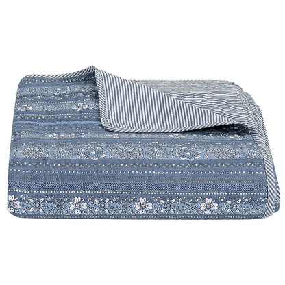 Fraiche Maison Microfibre Quilt Queen Anika Stripe