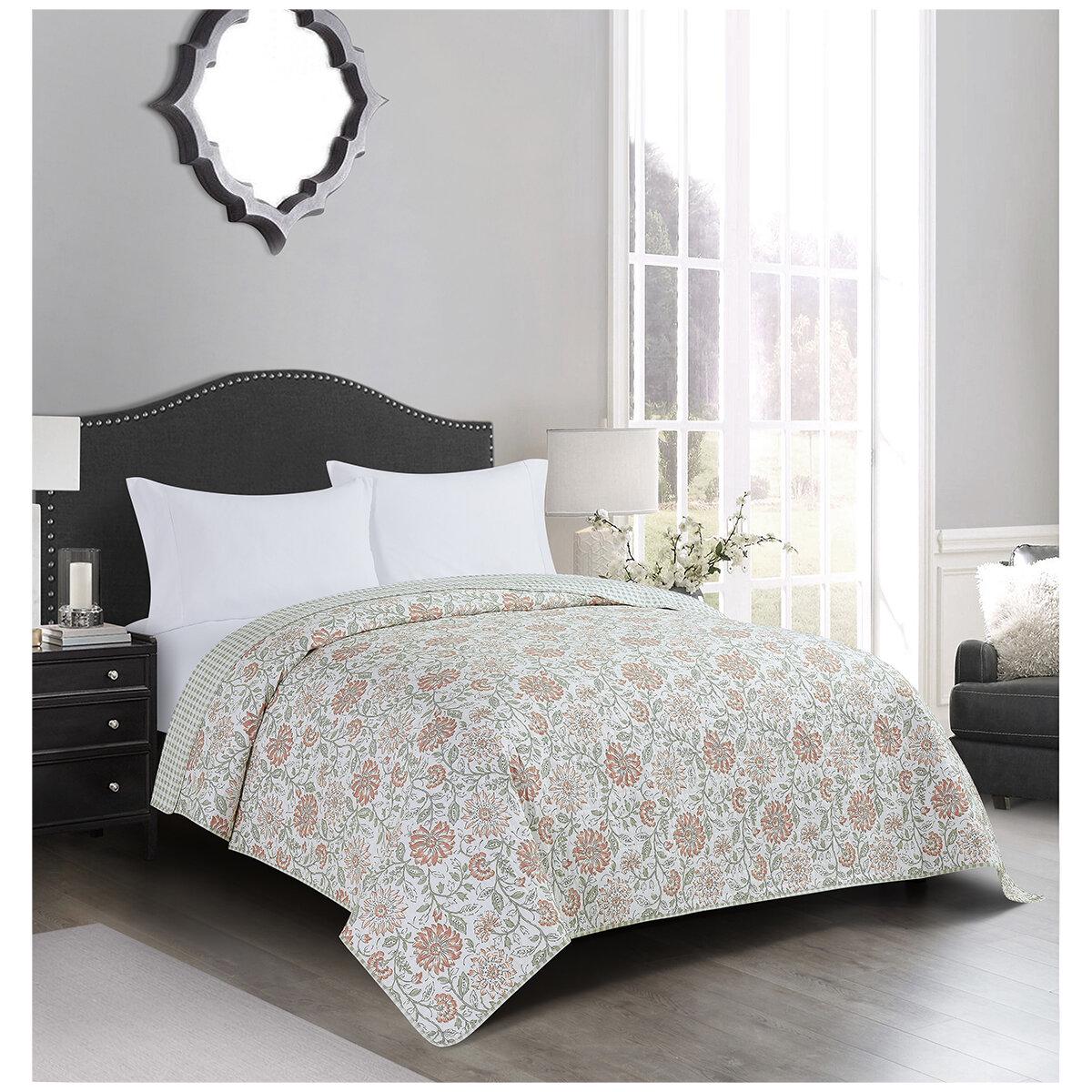 Fraiche Maison Microfibre Quilt Queen Anika Stripe