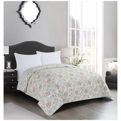 Fraiche Maison Microfibre Quilt Queen Anika Stripe