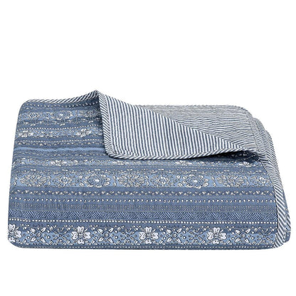 Fraiche Maison Microfiber Quilt King Anika Stripe