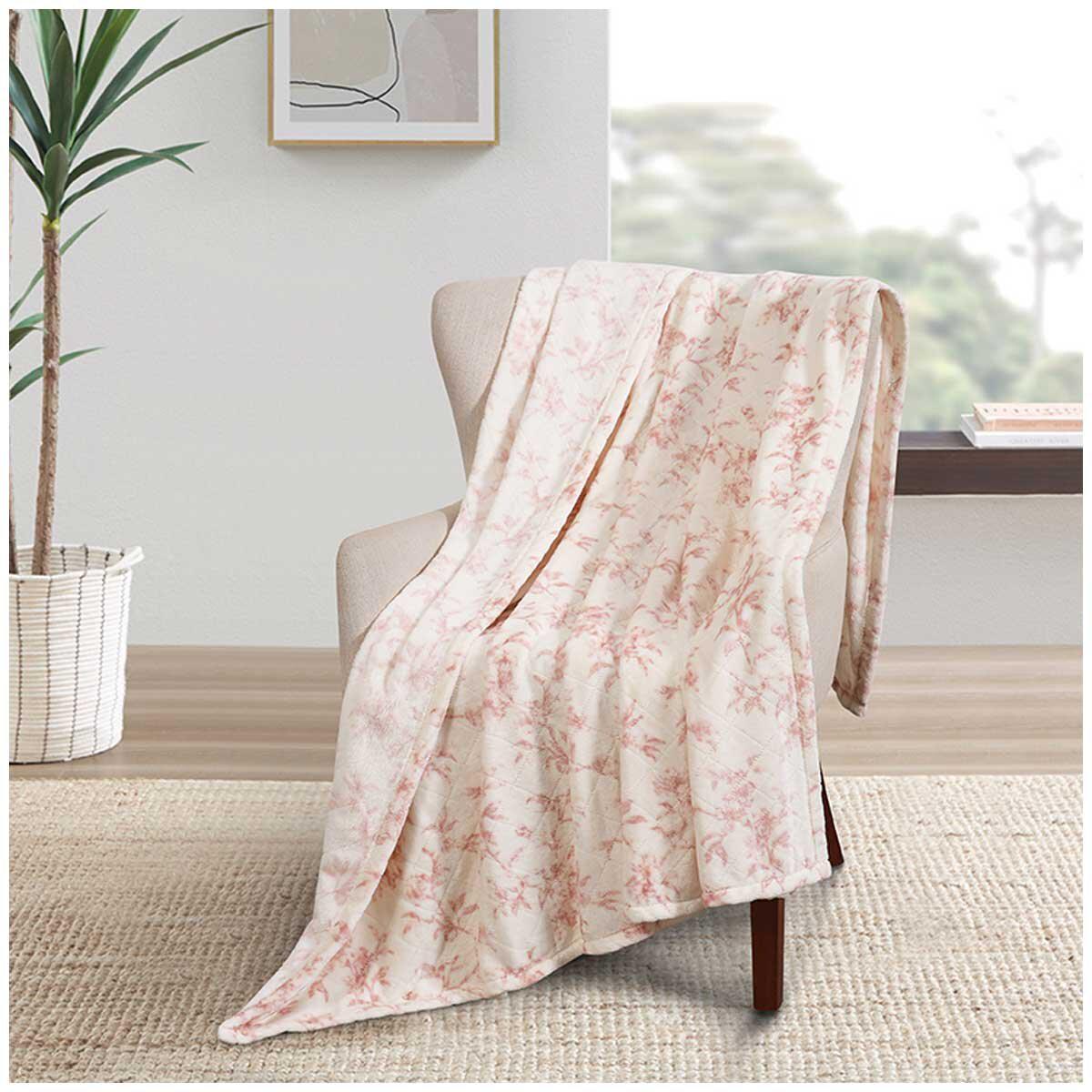 Fraiche Maison Velvet Plush Throw 152 x 177cm Layla Floral