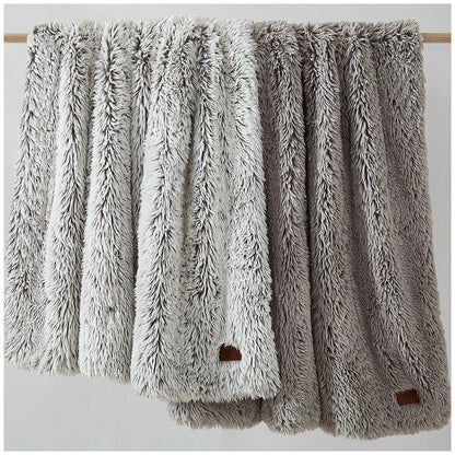 Frye Arctic Faux Fur Luxe Throw Grey