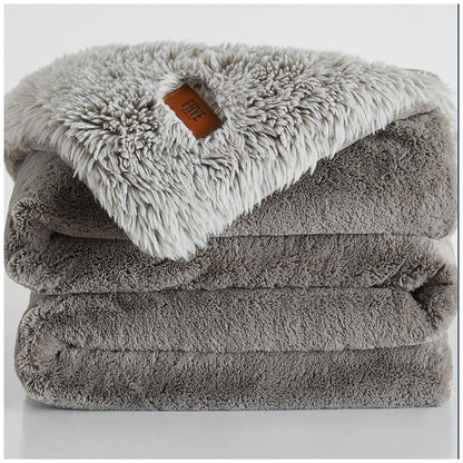 Frye Arctic Faux Fur Luxe Throw Grey
