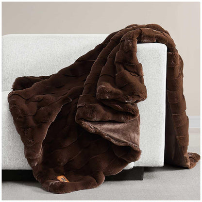 Frye Luxe Faux Fur Throw 152 x 178cm Cream