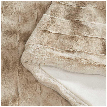 Frye Luxe Faux Fur Throw 152 x 178cm Cream