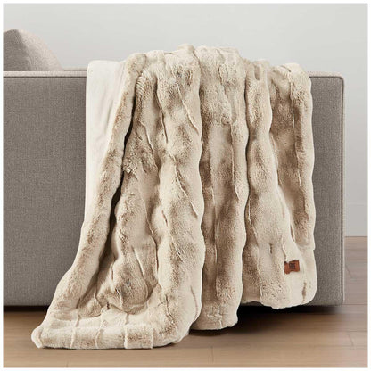 Frye Luxe Faux Fur Throw 152 x 178cm Cream
