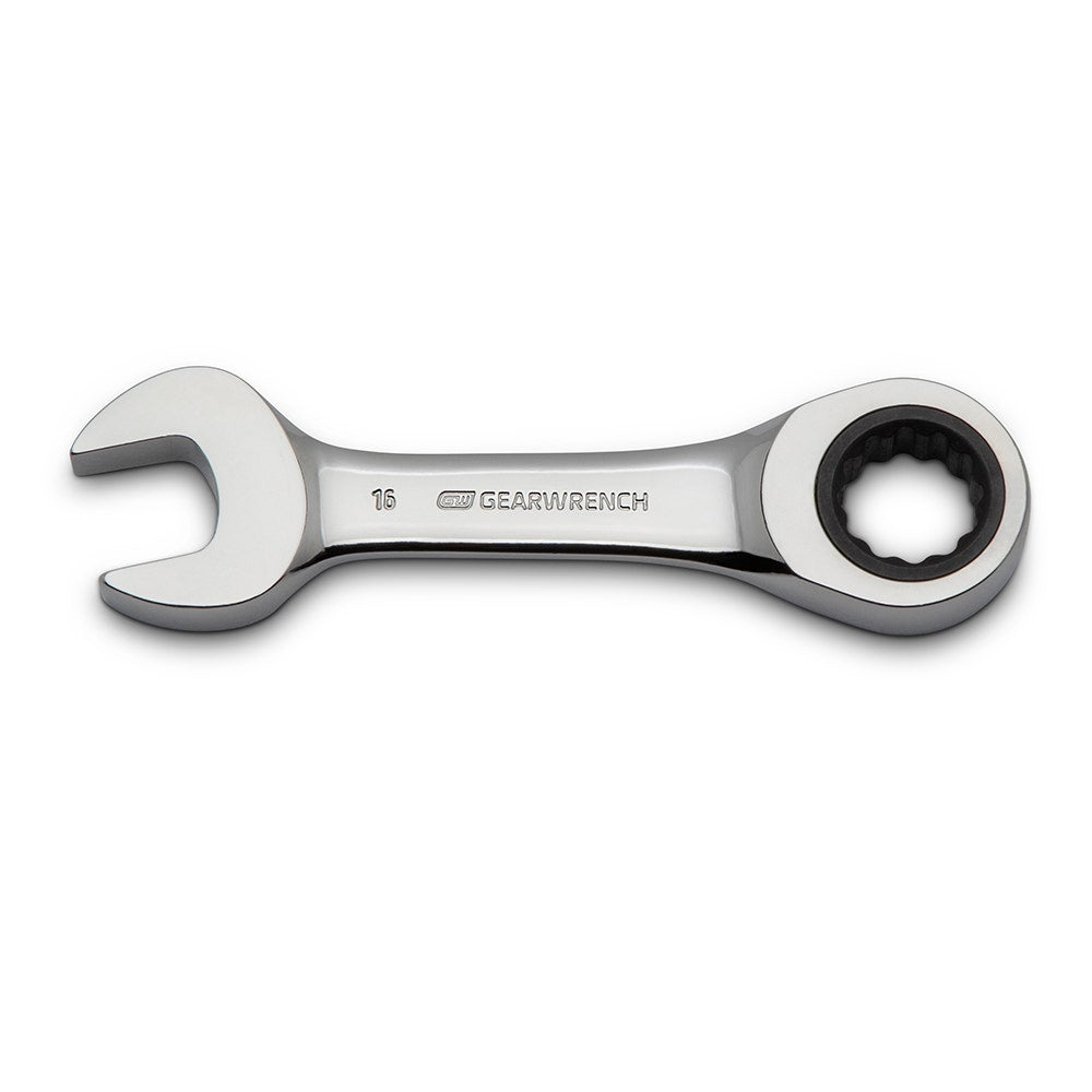 GEARWRENCH 10 Piece Metric Stubby Combination Ratcheting Spanner Set 9520D