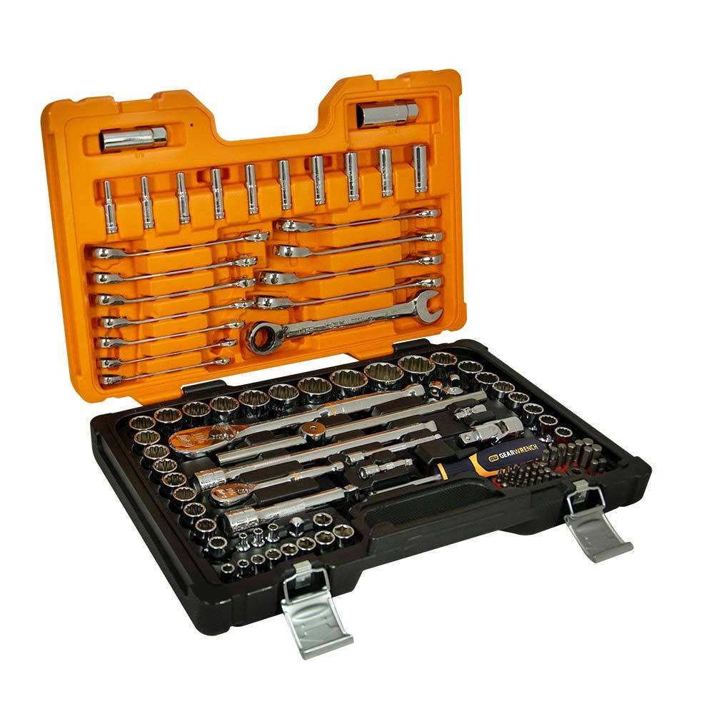 GEARWRENCH 111 Piece 1 4 and 1 2 Metric Socket Set 83069