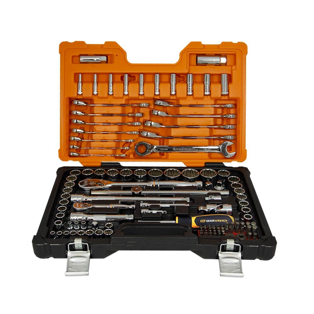 GEARWRENCH 111 Piece 1 4 and 1 2 Metric Socket Set 83069