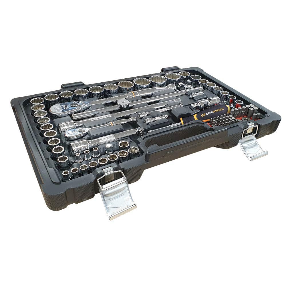 GEARWRENCH 111 Piece 1 4 and 1 2 Metric Socket Set 83069