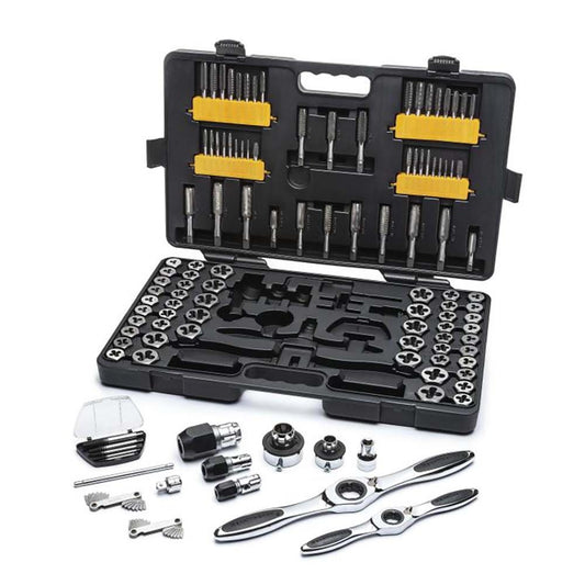 GEARWRENCH 114 Pc. Metric and SAE Ratcheting Tap and Die Set 82812