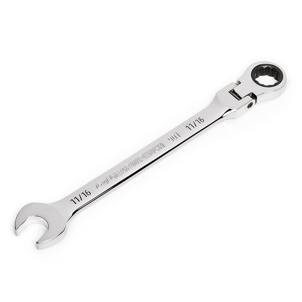 GEARWRENCH 11 16 90T Flexhead Ratcheting Combination Wrench 86748