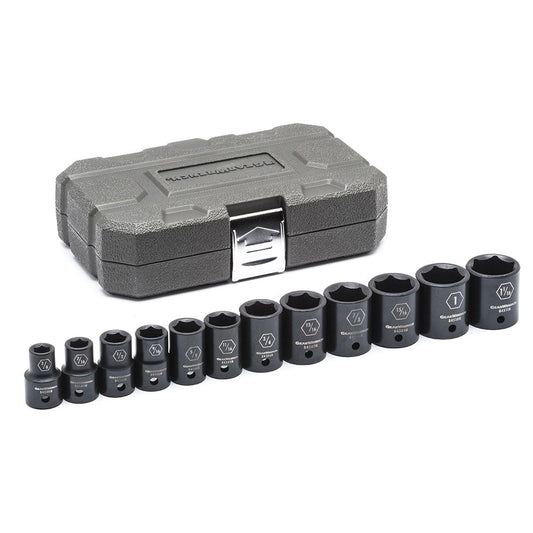 GEARWRENCH 12 pcs 1 2inch Drive 6 Point SAE Impact Socket Set 84931N