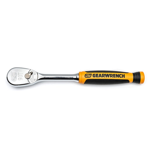 GEARWRENCH 163mm 1 4inch Drive 90 Tooth Cushion Grip Teardrop Ratchet 81007T