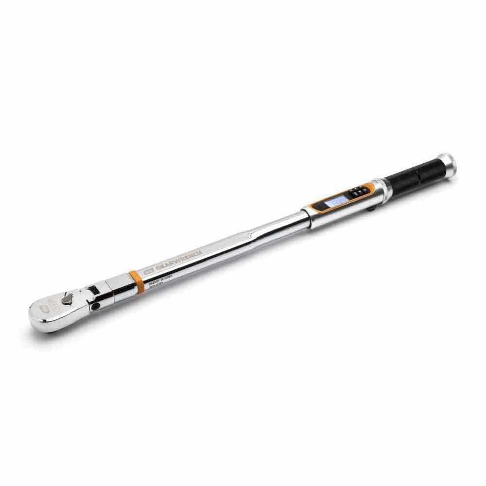 GEARWRENCH 1 2inch Drive Flex-Head Electronic Torque Wrench w. Angle 25 - 250 Ft-lb 85196