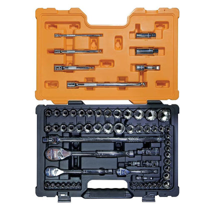 GEARWRENCH 1 4 , 3 8 , 1 2 Drive Metric and SAE Socket Set 64Pc 83066N