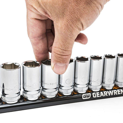 GEARWRENCH 1 4inch Drive Magnetic Socket Rail Includes 14 Clips 83126