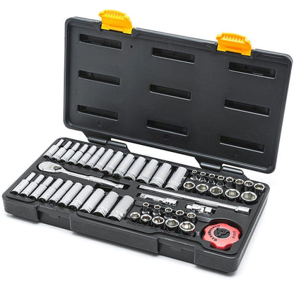 GEARWRENCH 1 4inch MET AF STD and Deep 12PT Socket Set 51pc 80300P