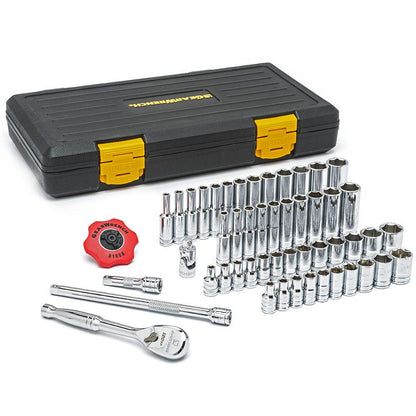 GEARWRENCH 1 4inch MET AF STD and Deep 12PT Socket Set 51pc 80300P