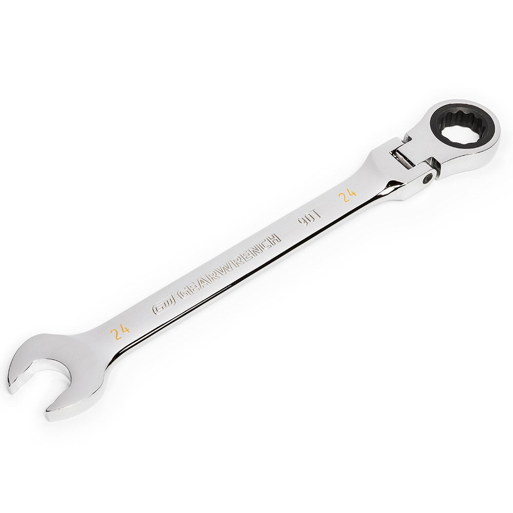 GEARWRENCH 24mm 90T Flexhead Ratcheting Combination Wrench 86724