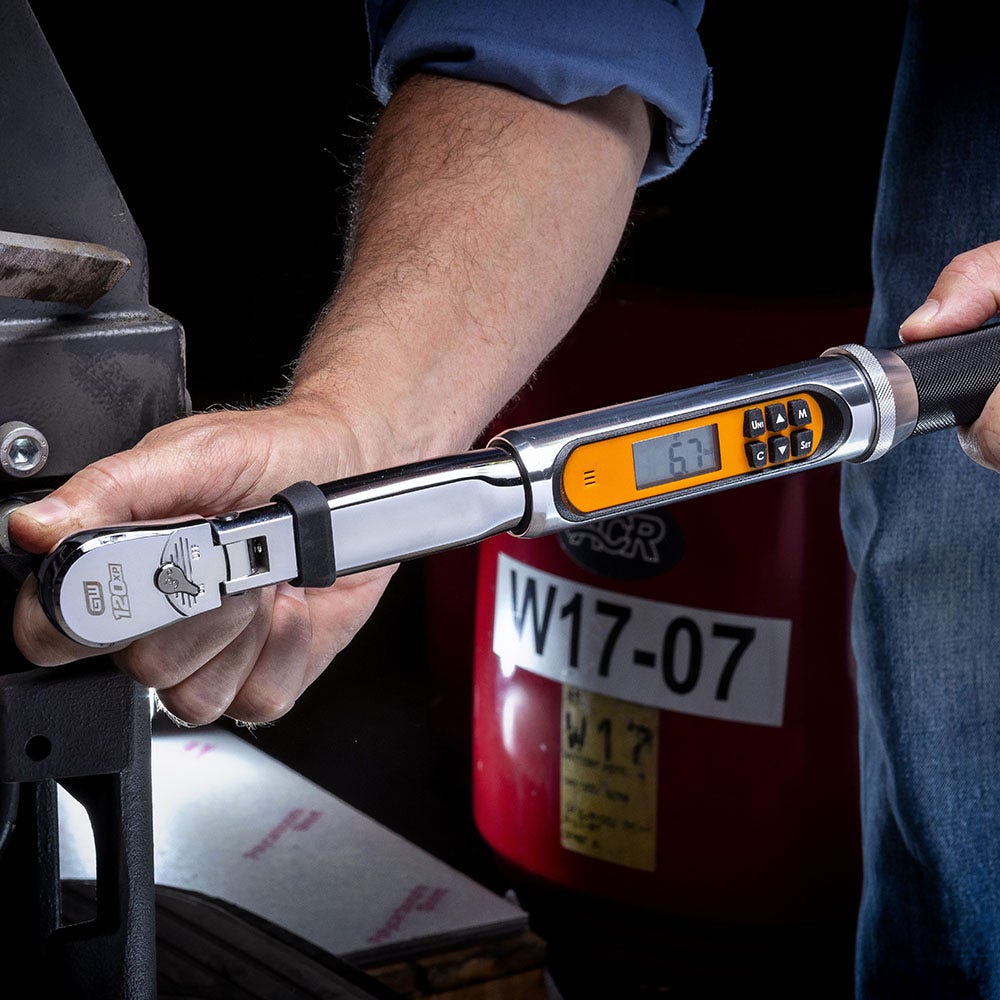 GEARWRENCH 3 8 Drive 13.5-135Nm Flex-Head Electronic Torque Wrench with Angle 85195