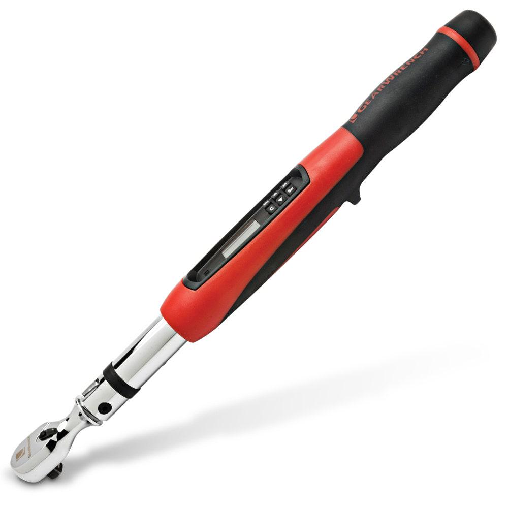 GEARWRENCH 3 8inch Flex Head Electronic Torque Wrench w Angle 10-100 ft lbs 85078