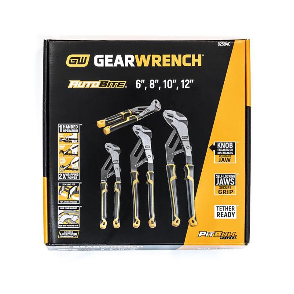 GEARWRENCH 4 Piece Multigrip Plier Set 82594C