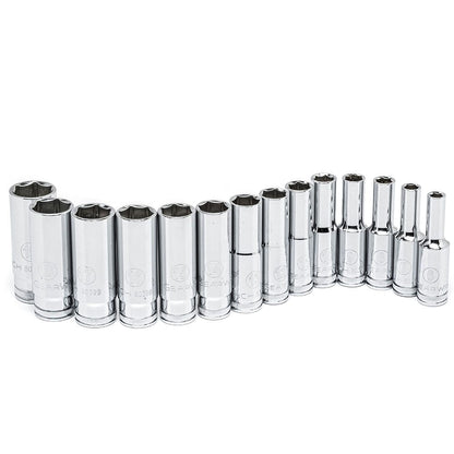 GEARWRENCH 6-19mm 6PT Deep 3 8inch Socket Set 14pc 80554