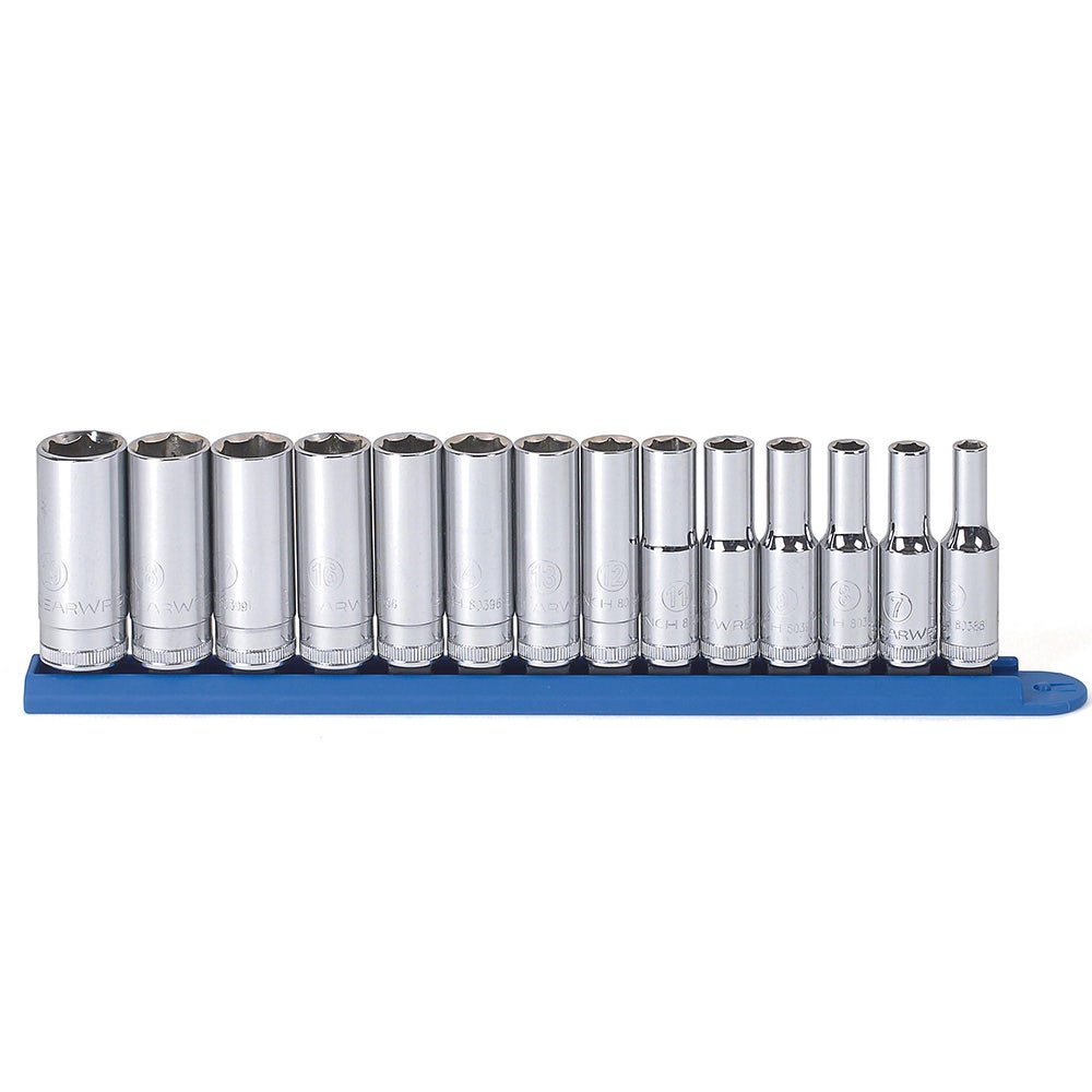 GEARWRENCH 6-19mm 6PT Deep 3 8inch Socket Set 14pc 80554