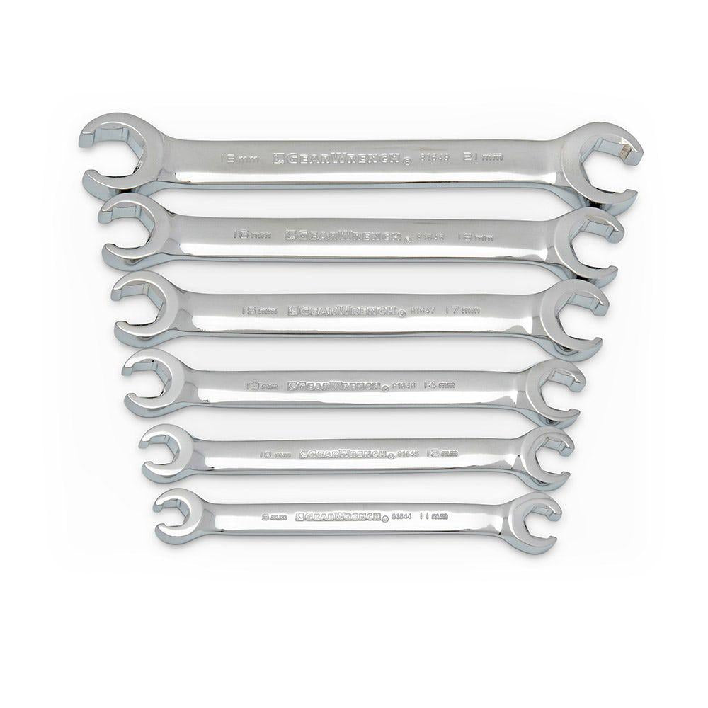 GEARWRENCH 6 Piece Flare Nut Metric Spanner Set 81906