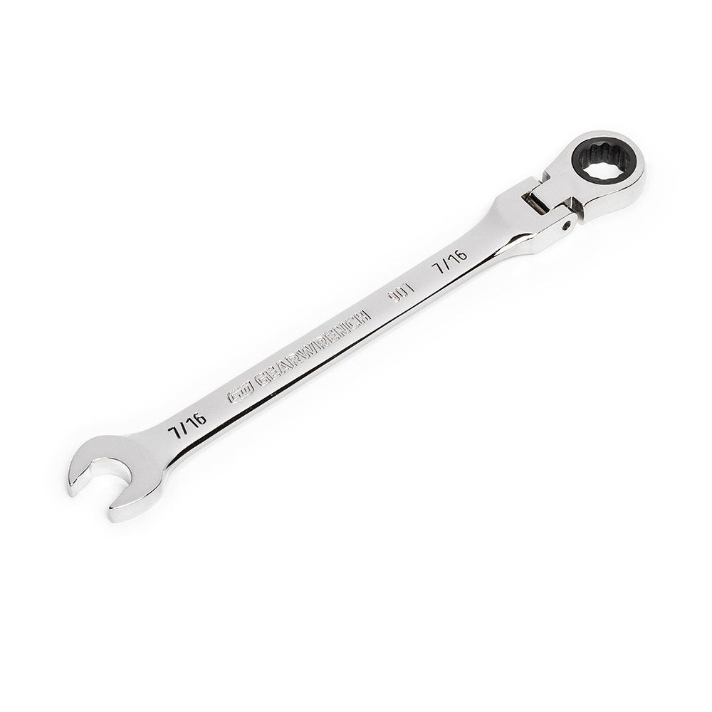 GEARWRENCH 7 16 90T Flexhead Ratcheting Combination Wrench 86744