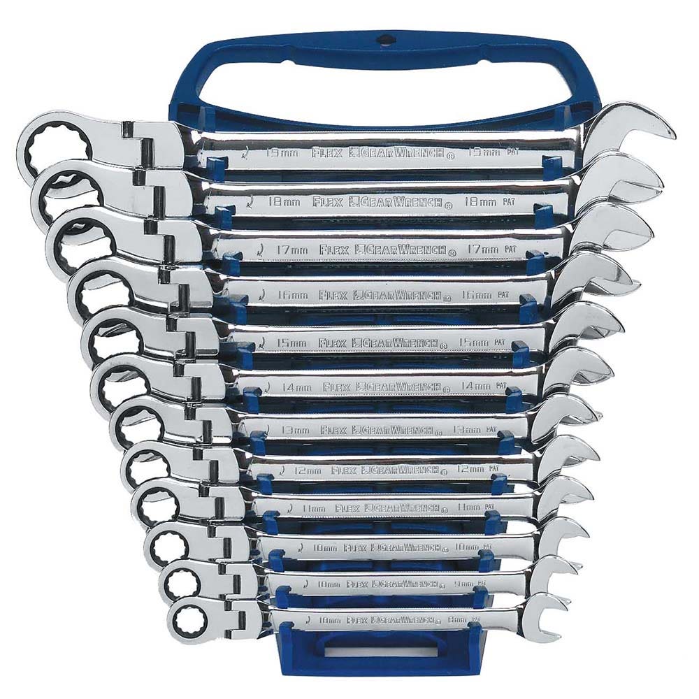 GEARWRENCH 8-19mm R OE Met Ratcheting Flex Spanner Set 12pc 9901D
