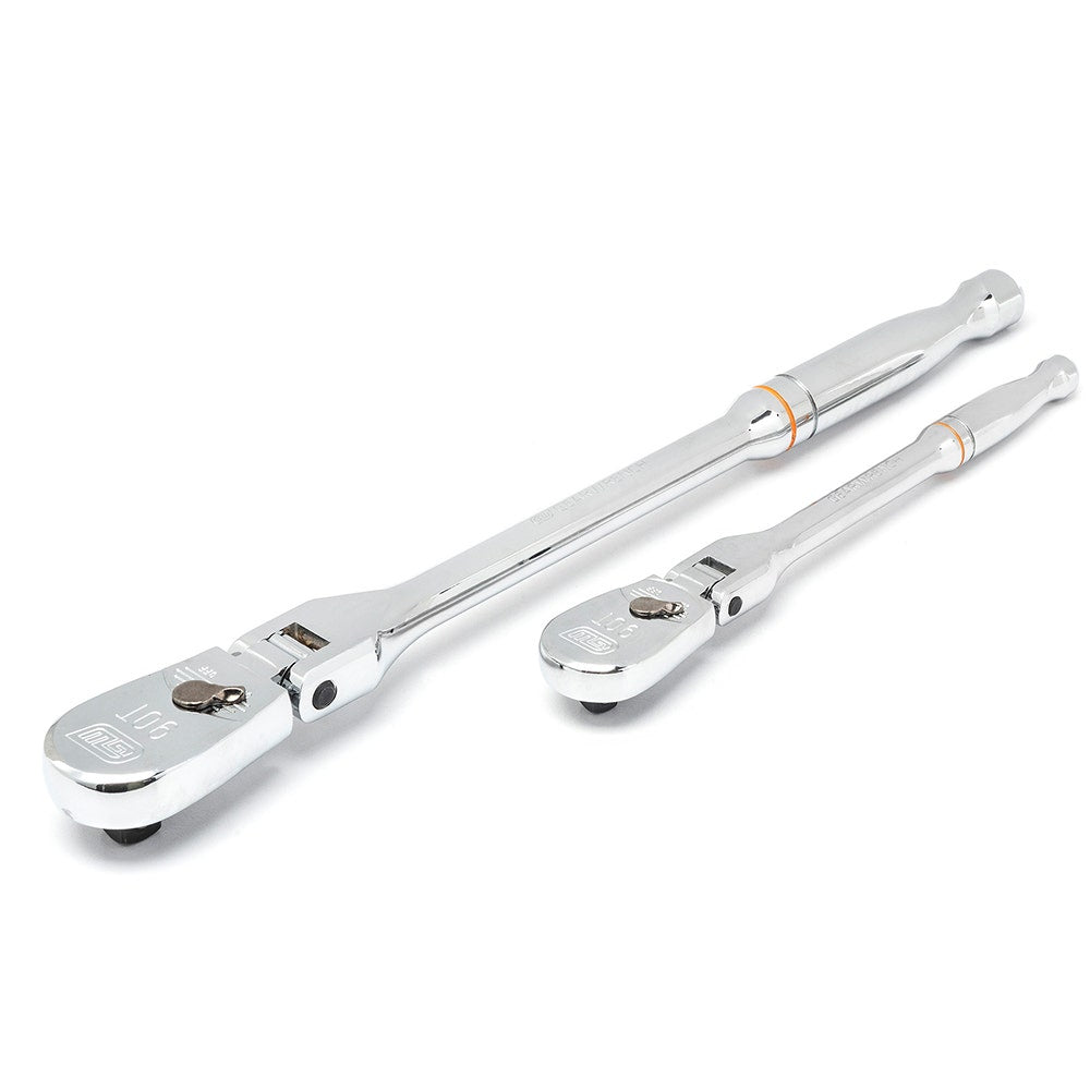 GEARWRENCH 90T Full Polish Flex Head Ratchet Set - 2 Piece 81216T