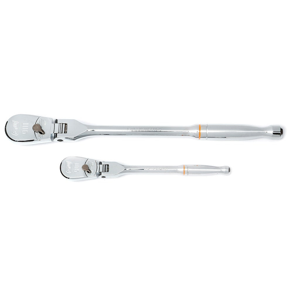 GEARWRENCH 90T Full Polish Flex Head Ratchet Set - 2 Piece 81216T