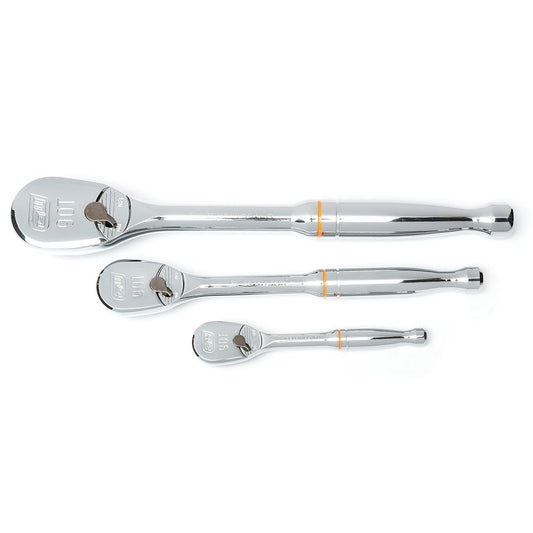GEARWRENCH 90T Tooth Full Polish Ratchet Set - 3 Piece 81206T