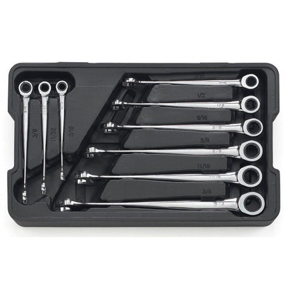 GEARWRENCH 9 pcs 12 Point SAE XL X-Beam Ratcheting Combination Wrench Set 85898